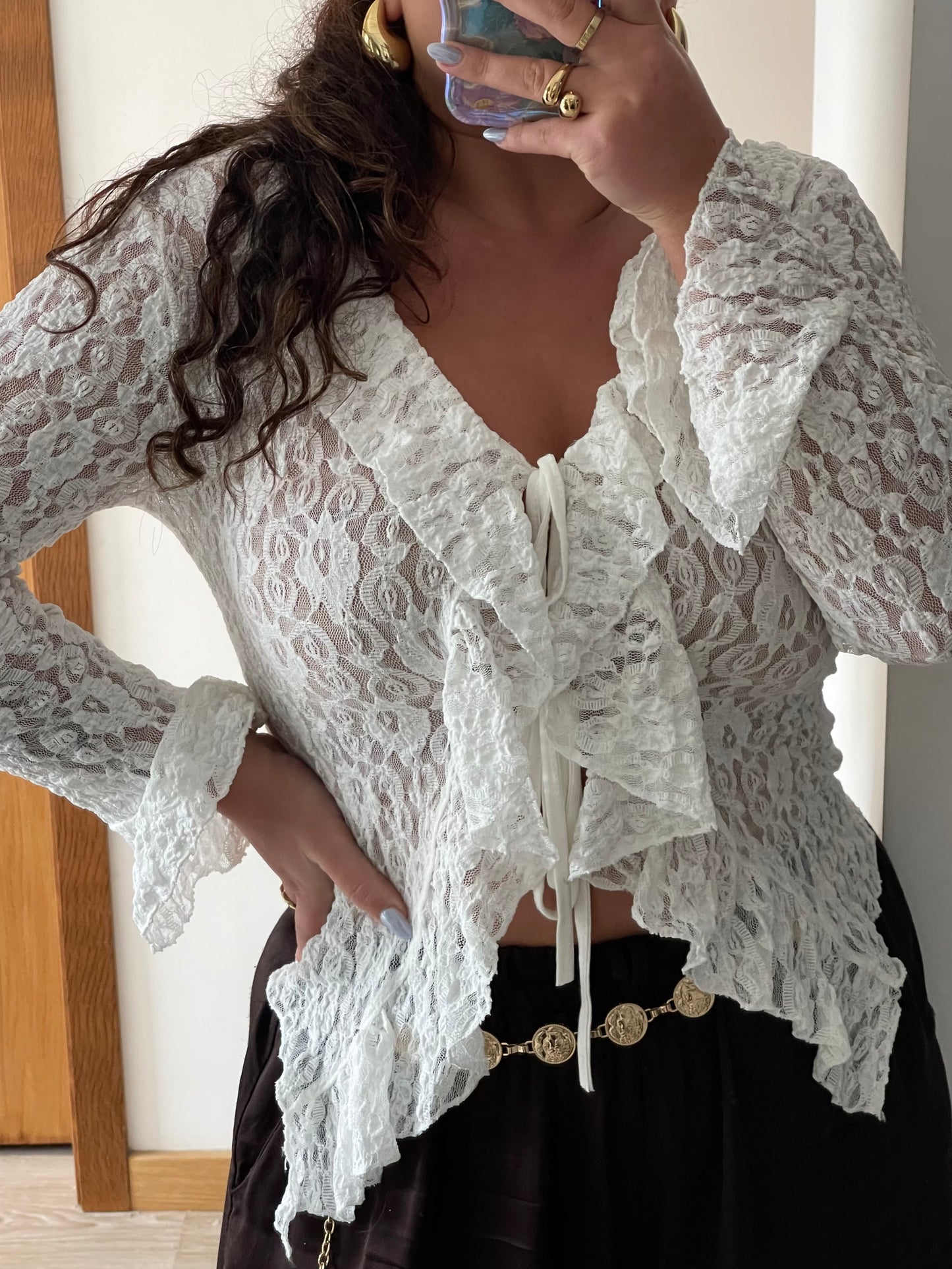 TOP CARDIGAN RENDA | CORES