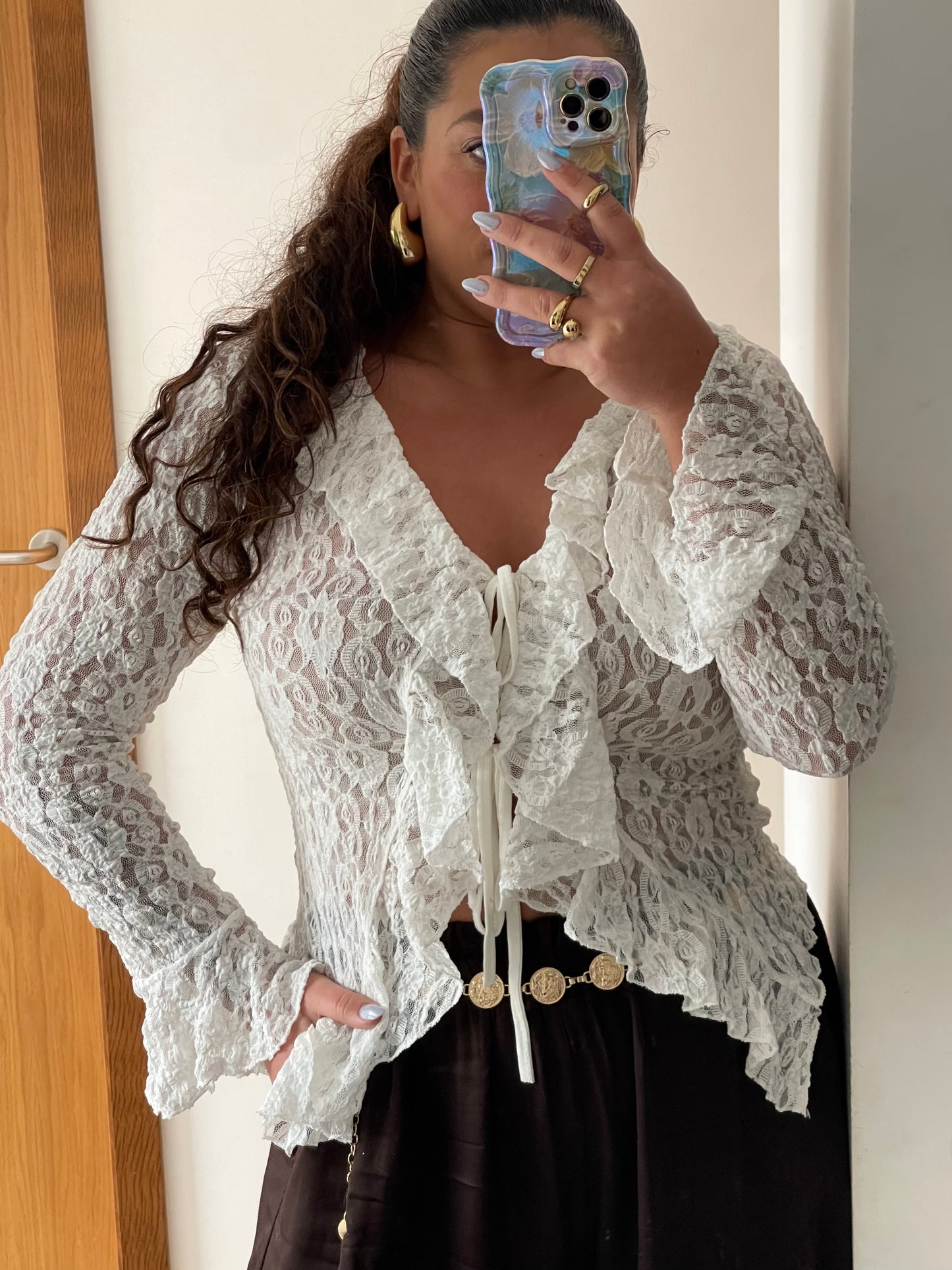 TOP CARDIGAN RENDA | CORES