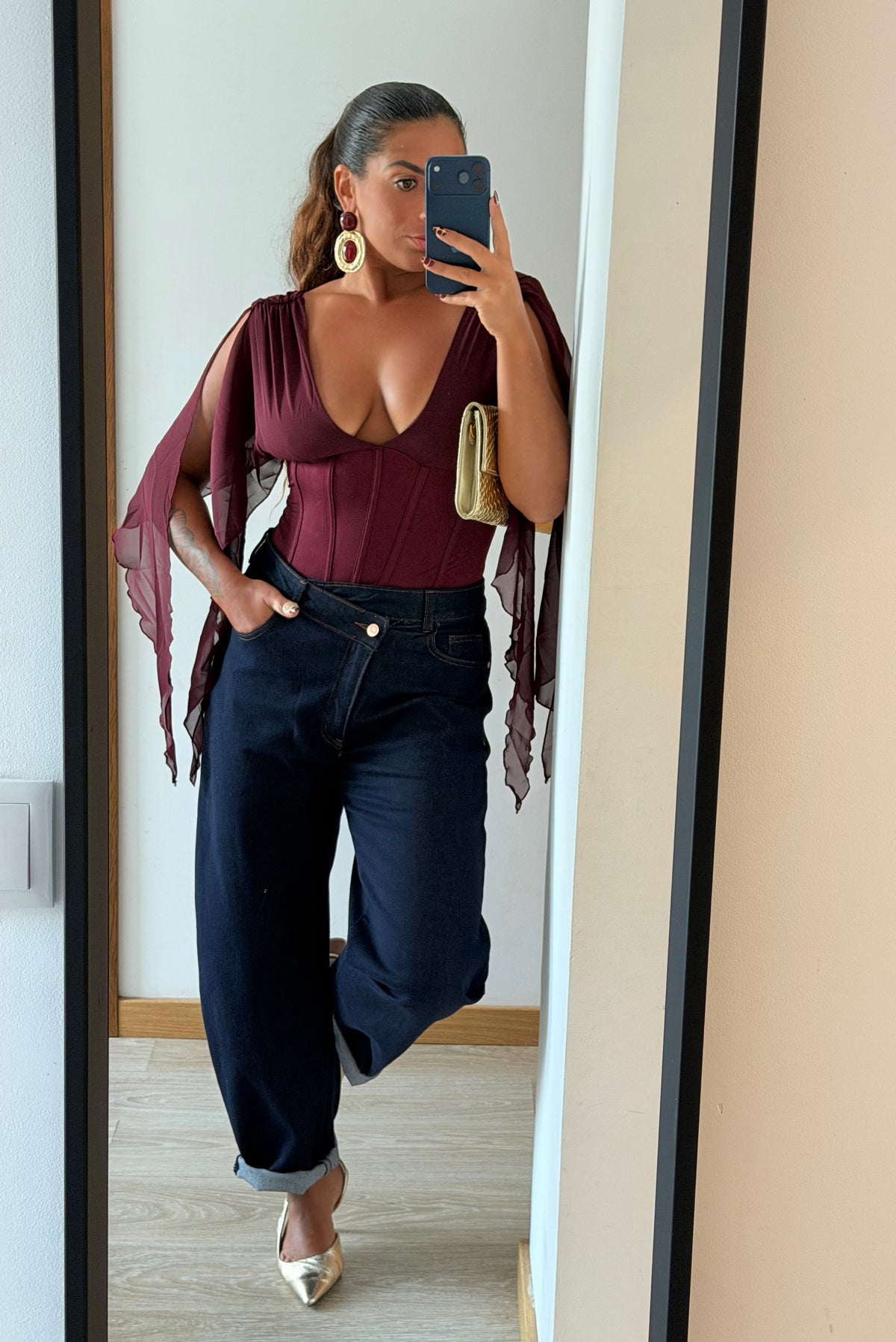 CALÇAS JEANS BALLOON