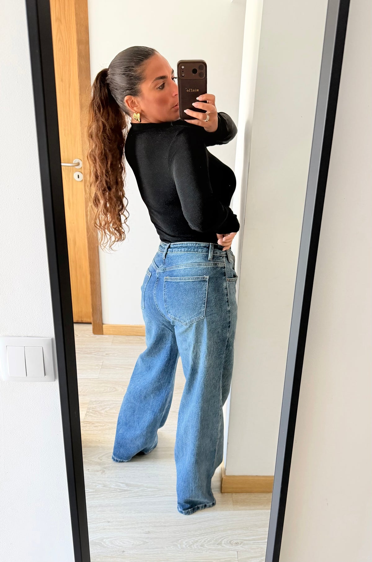 CALÇAS JEANS WIDE LEG